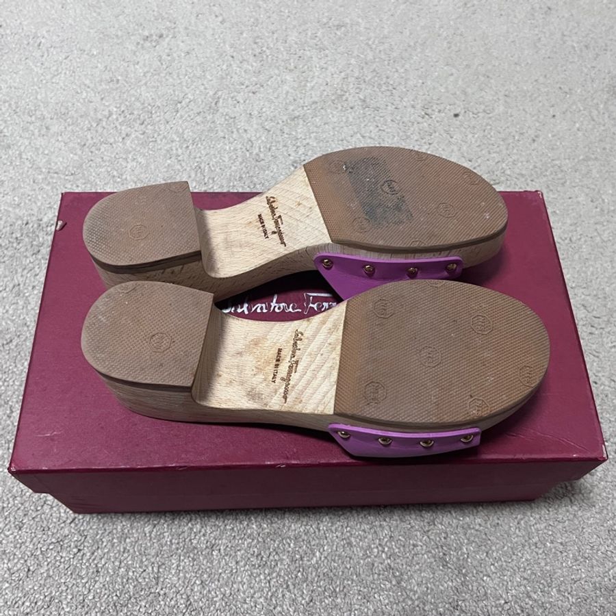 Salvatore Ferragamo Graciela Clogs Sandals 菲拉格慕 Graciela 木屐涼鞋 木底拖鞋-4