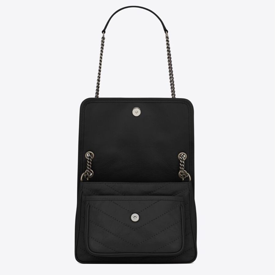 YSL BABY NIKI 小號 (褶皺復古皮革BABY手袋)-3