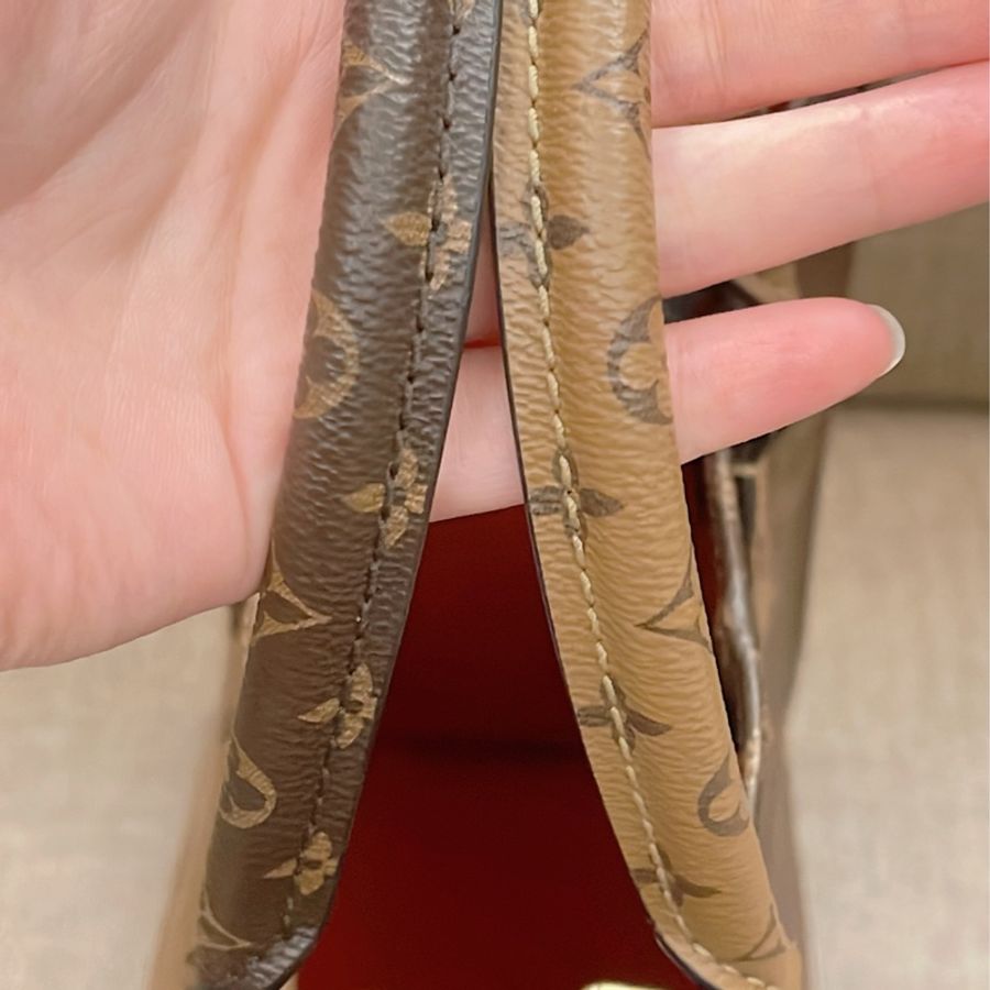 Lv OntheGo MM雙色雙面可手提可肩背購物包 托特包 M45321-2