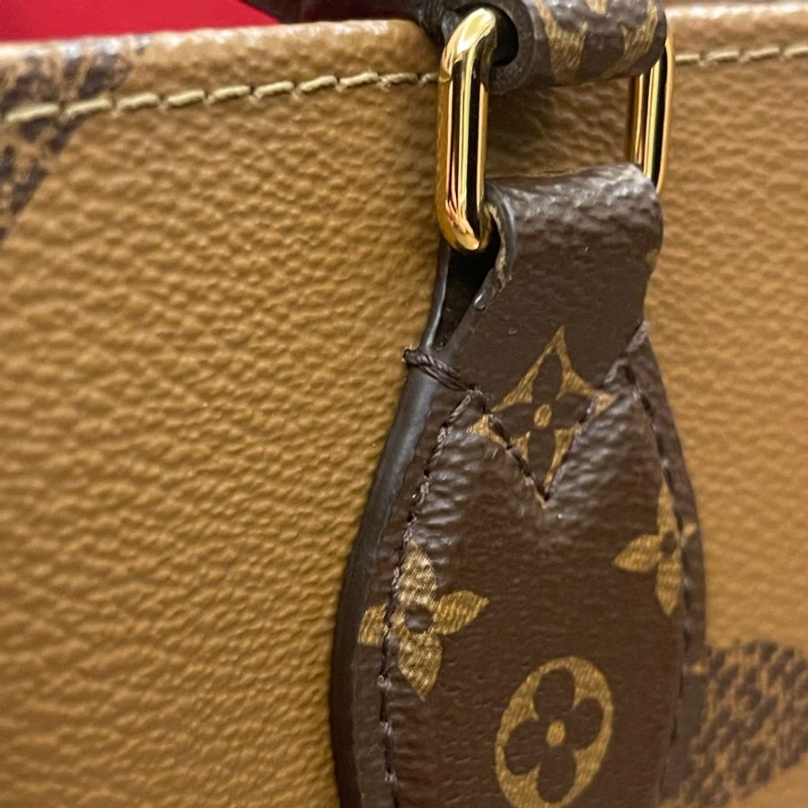 Lv OntheGo MM雙色雙面可手提可肩背購物包 托特包 M45321-21