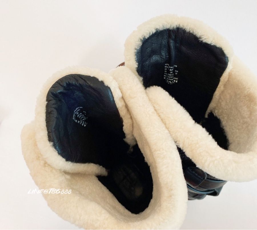 Coach Moto Shearling Boots 軍靴 中筒靴 白毛-9