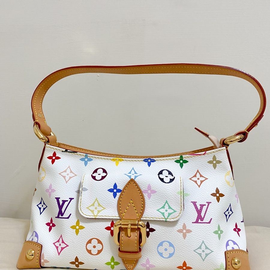 LV白三彩小牛角包 村上隆-0