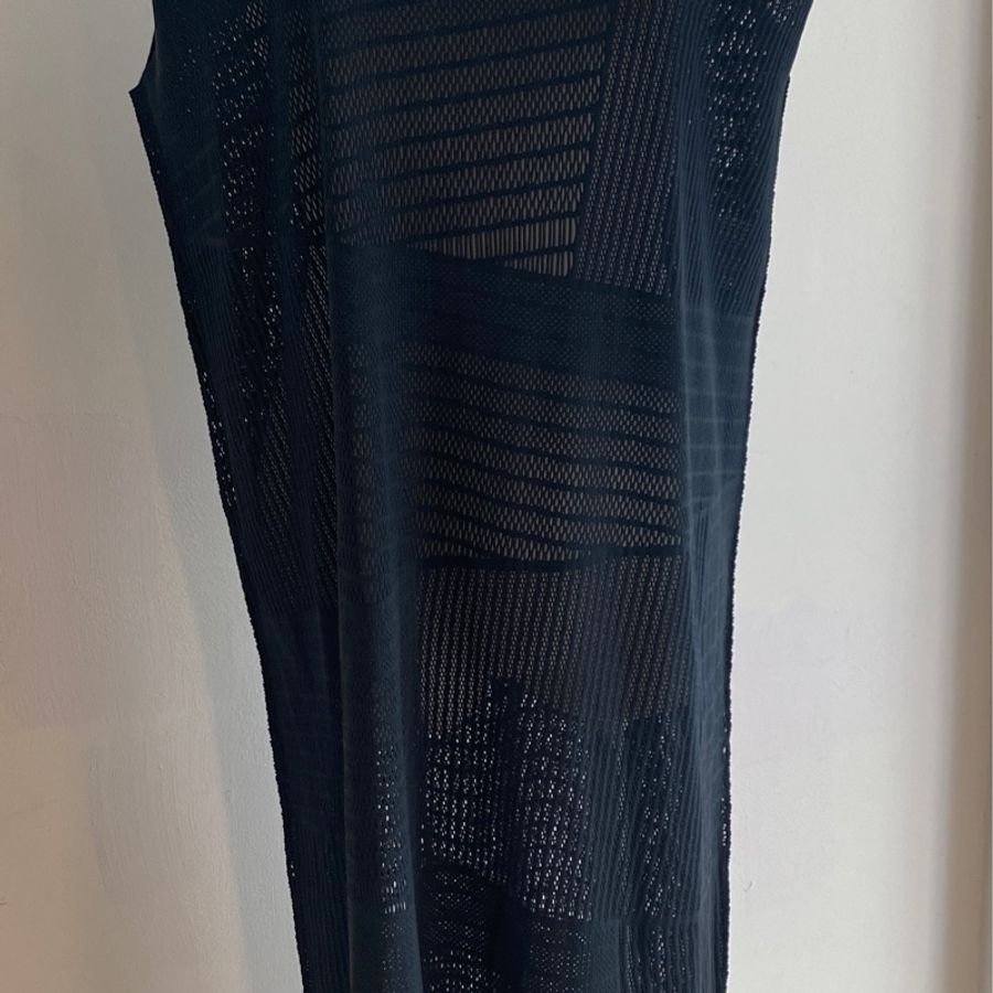 二手新款Issey Miyake A•Poc三宅一生‧PP‧Me PLEATS PLEASE藍色洞洞洋裝-2
