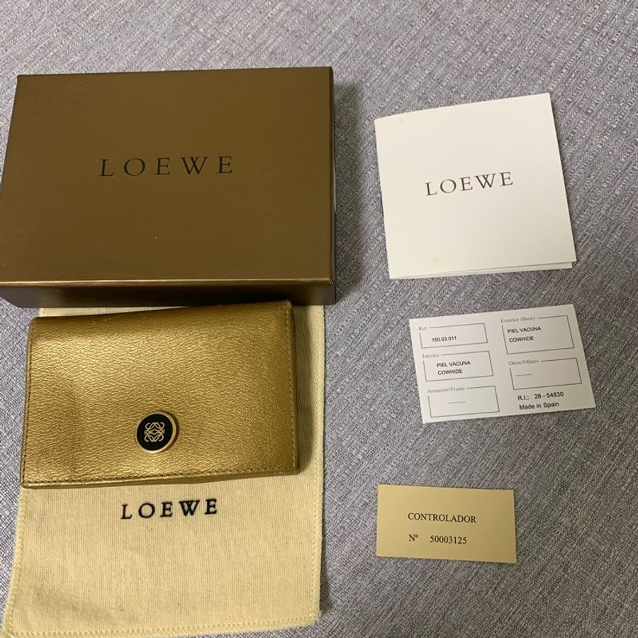 Loewe 金色 名片夾-0