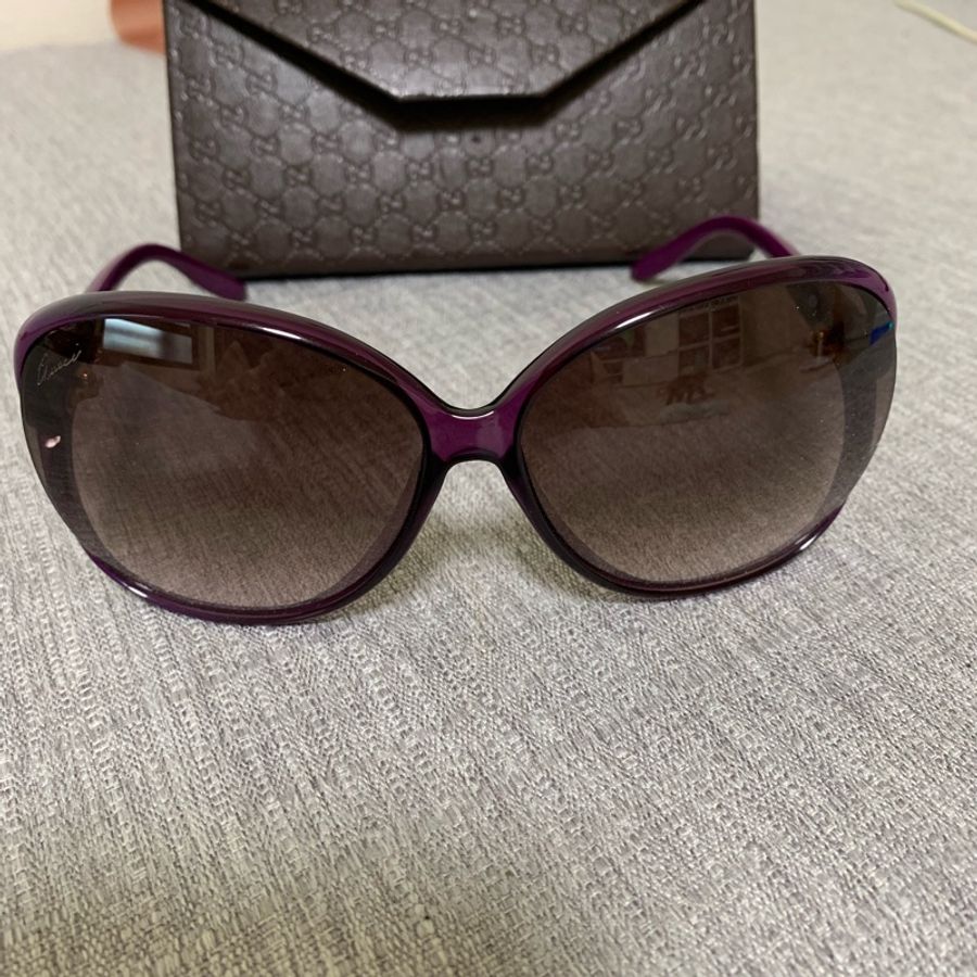Gucci 紫色 雙G 太陽眼鏡-5