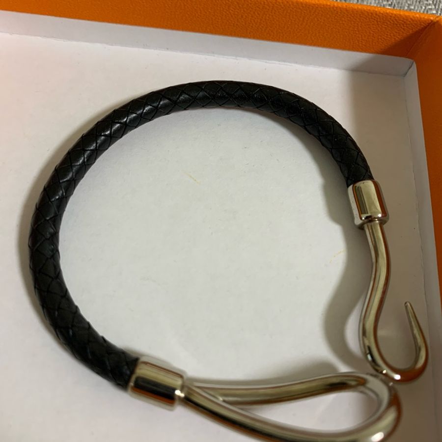 Hermes Jumbo H手環 黑色 編織皮革-7