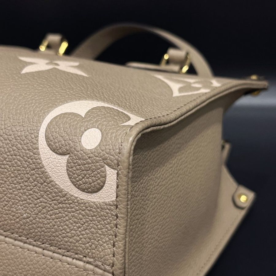 Louis Vuitton LV 斑鳩灰色 全皮ONTHEGO 小款 二用包/斜背包/肩背包/手提包-3