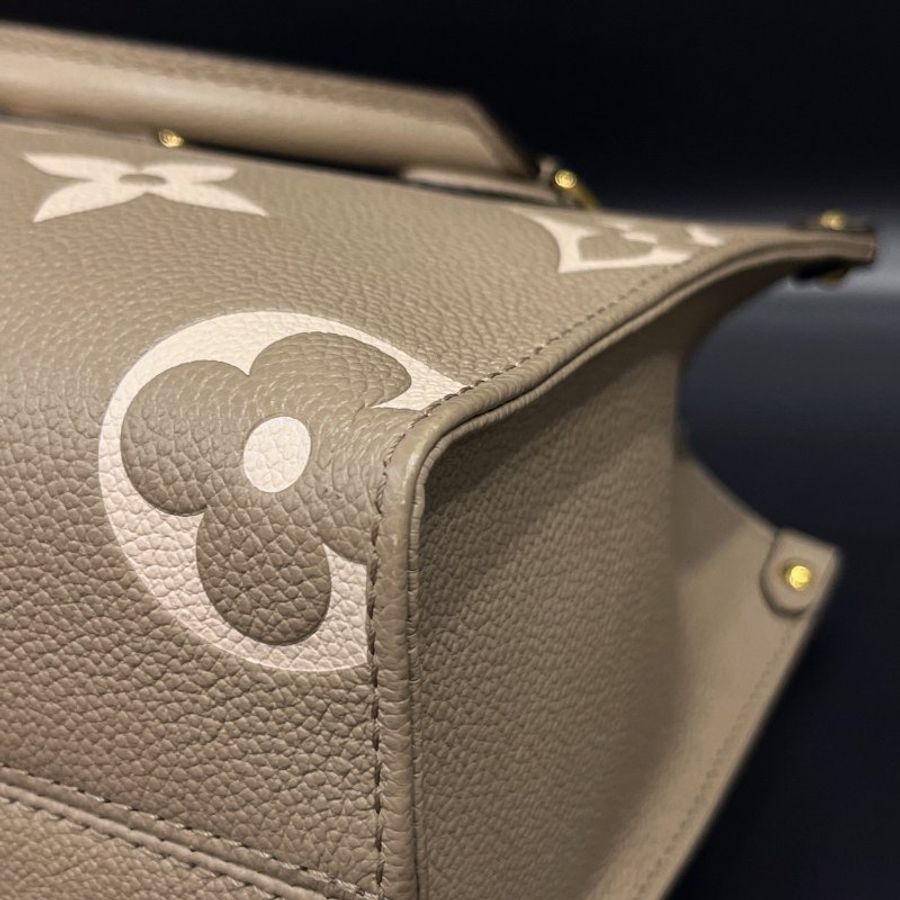 Louis Vuitton LV 斑鳩灰色 全皮ONTHEGO 小款 二用包/斜背包/肩背包/手提包-5