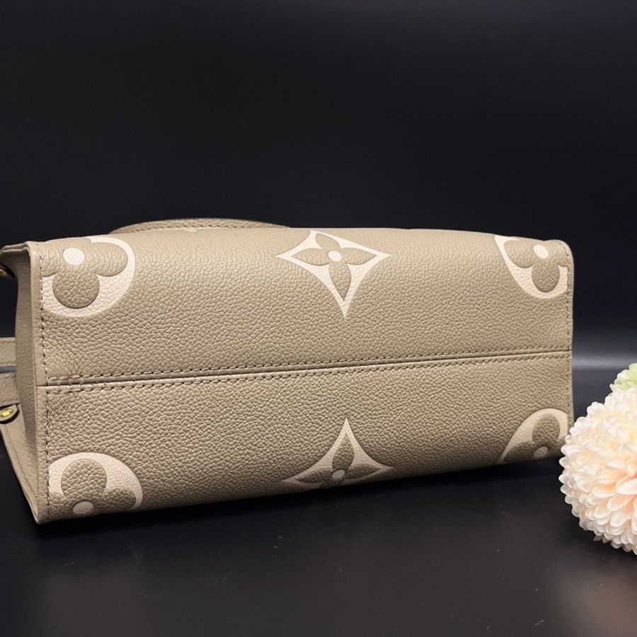 Louis Vuitton LV 斑鳩灰色 全皮ONTHEGO 小款 二用包/斜背包/肩背包/手提包-6