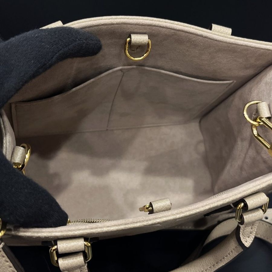 Louis Vuitton LV 斑鳩灰色 全皮ONTHEGO 小款 二用包/斜背包/肩背包/手提包-8