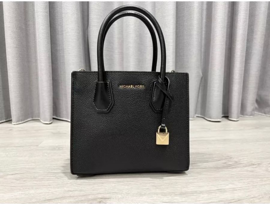 Michael Kors Mercer 鎖頭吊飾/小號風琴包/楊冪款/全配-0
