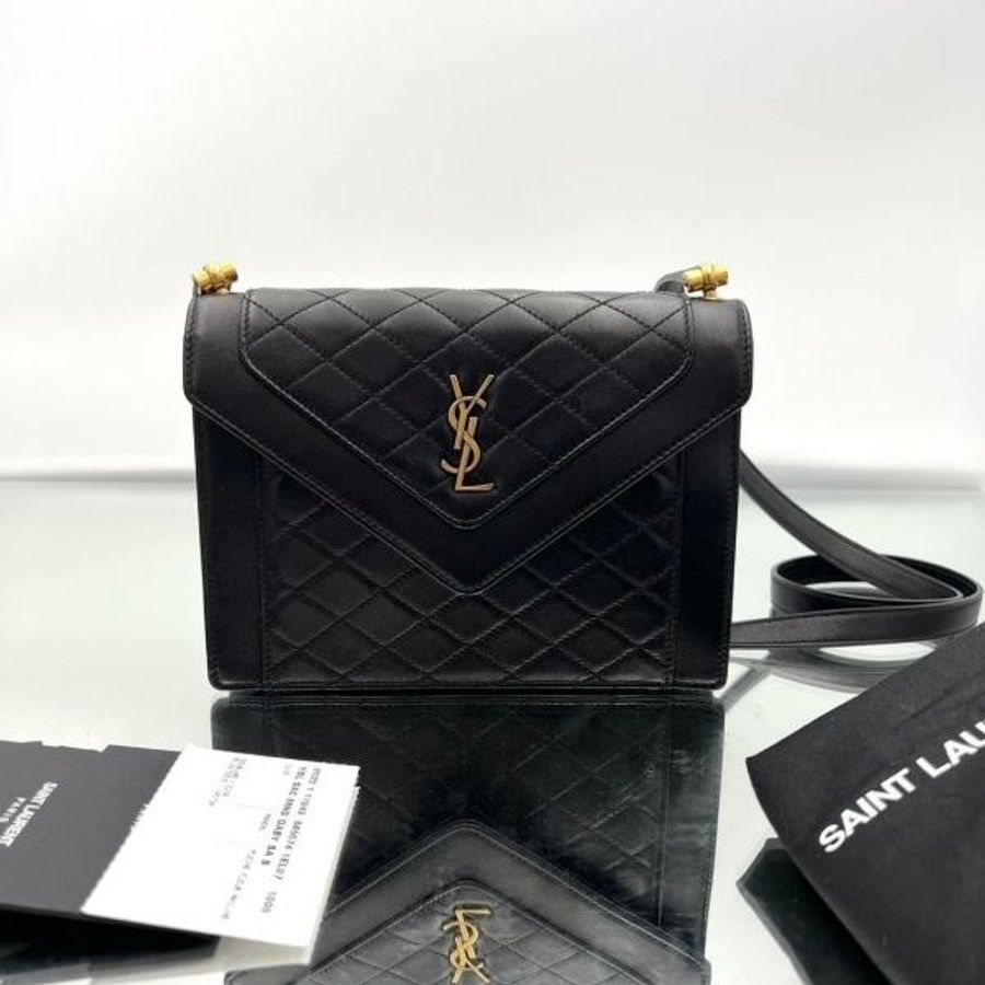 Saint Lauent 685574 YSL 絎縫小羊皮迷你Gaby 包 黑色《佳節年終特賣》-13