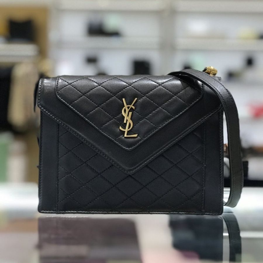 Saint Lauent 685574 YSL 絎縫小羊皮迷你Gaby 包 黑色《佳節年終特賣》-19