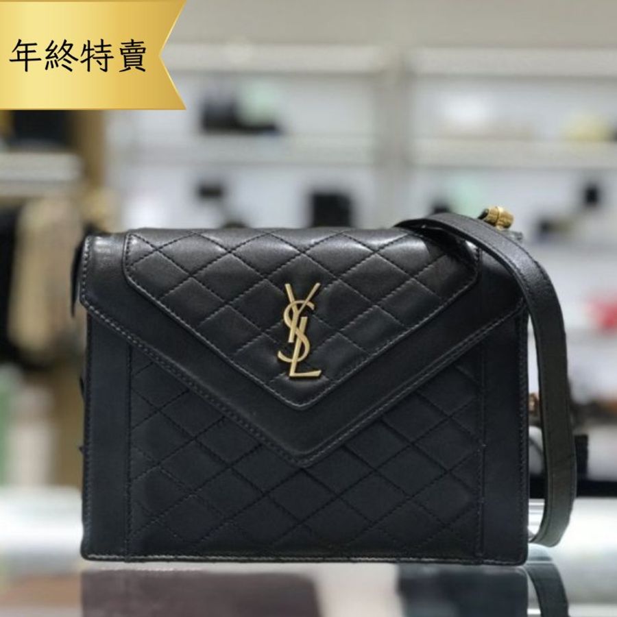 Saint Lauent 685574 YSL 絎縫小羊皮迷你Gaby 包 黑色《佳節年終特賣》-0