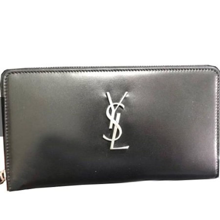 Saint Laurent 529899 經典 Cassandre YSL 滑面小牛皮拉鍊特大款長夾-1