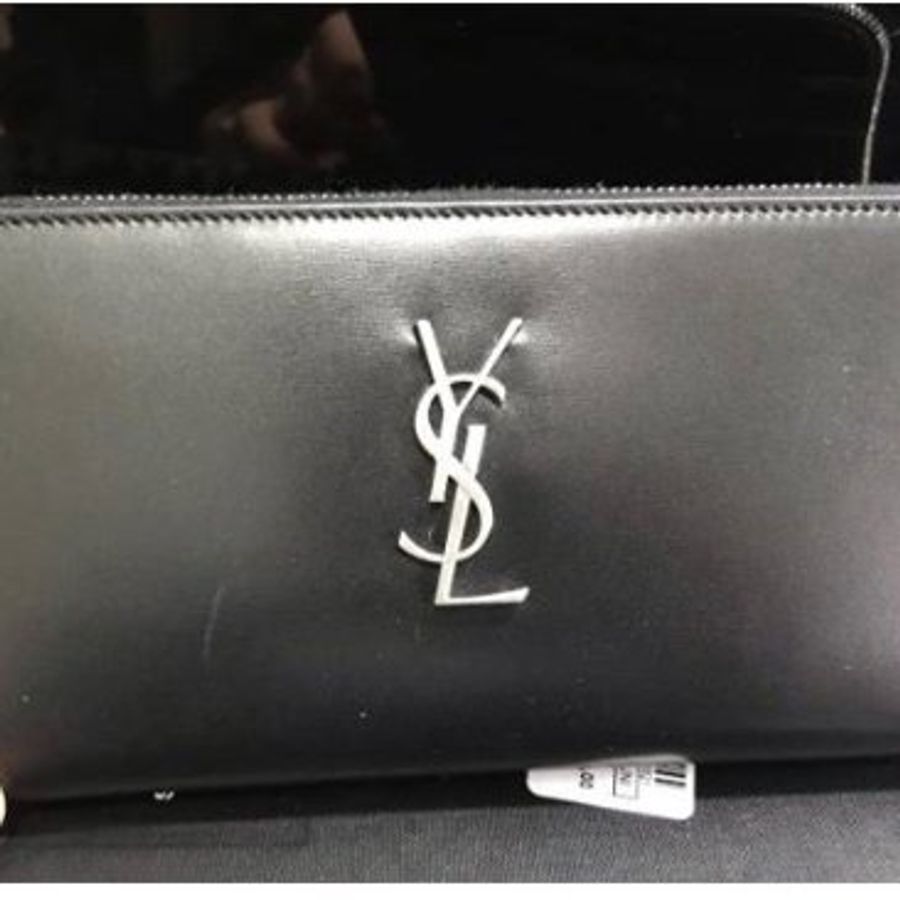 Saint Laurent 529899 經典 Cassandre YSL 滑面小牛皮拉鍊特大款長夾-7
