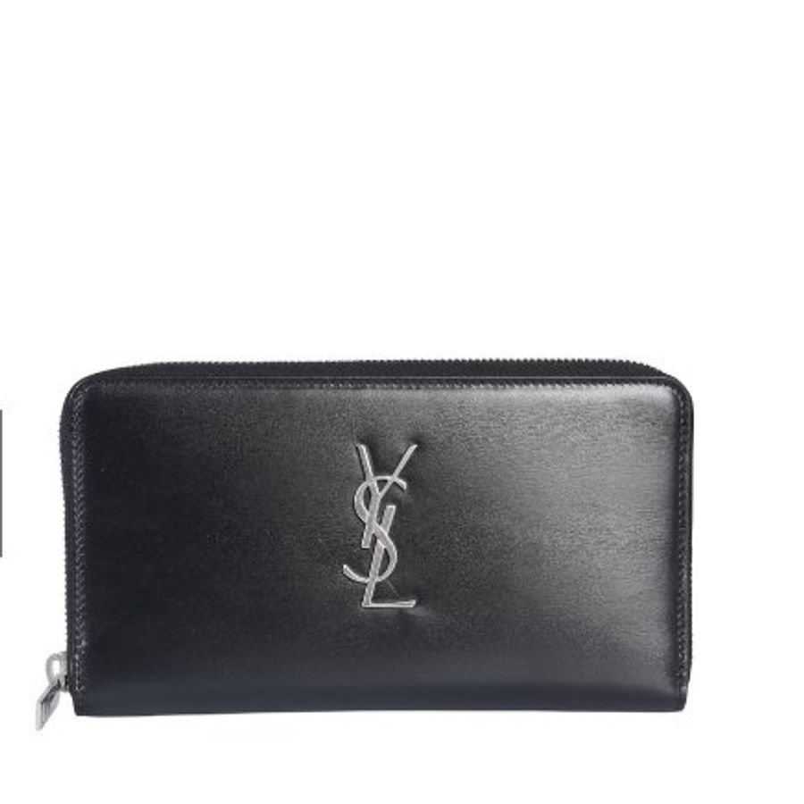 Saint Laurent 529899 經典 Cassandre YSL 滑面小牛皮拉鍊特大款長夾-9
