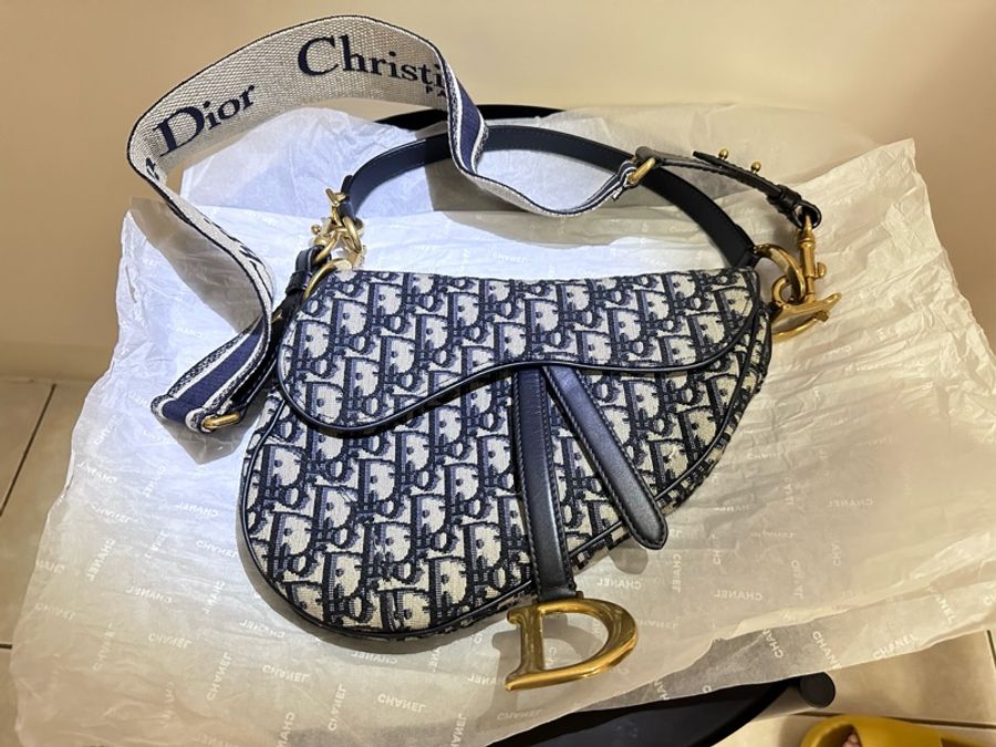 DIOR OBLIQUE 緹花 SADDLE馬鞍袋「包含寬版背帶配D型扣環」-0