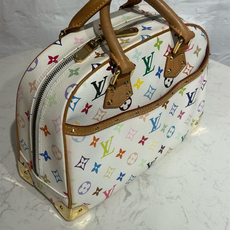 Louis Vuitton LV M92663村上隆白彩手提小珍包-6