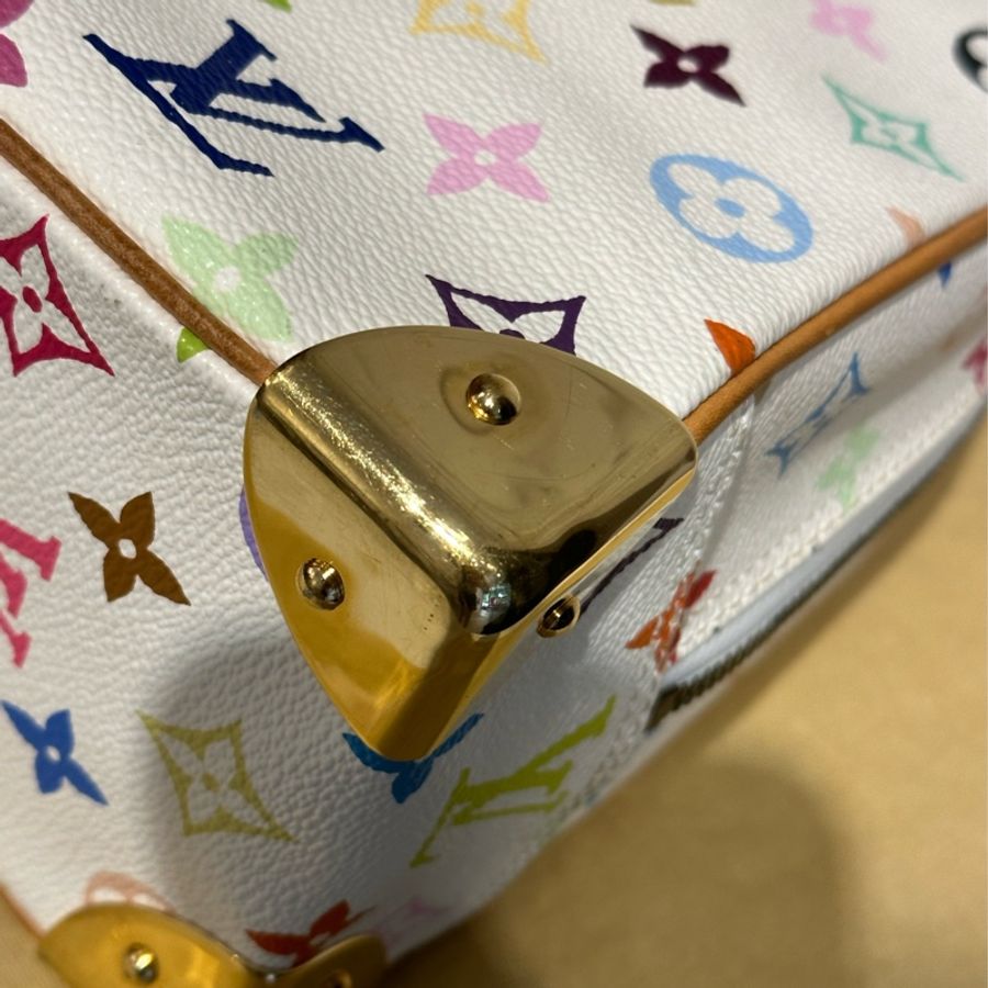 Louis Vuitton LV M92663村上隆白彩手提小珍包-16
