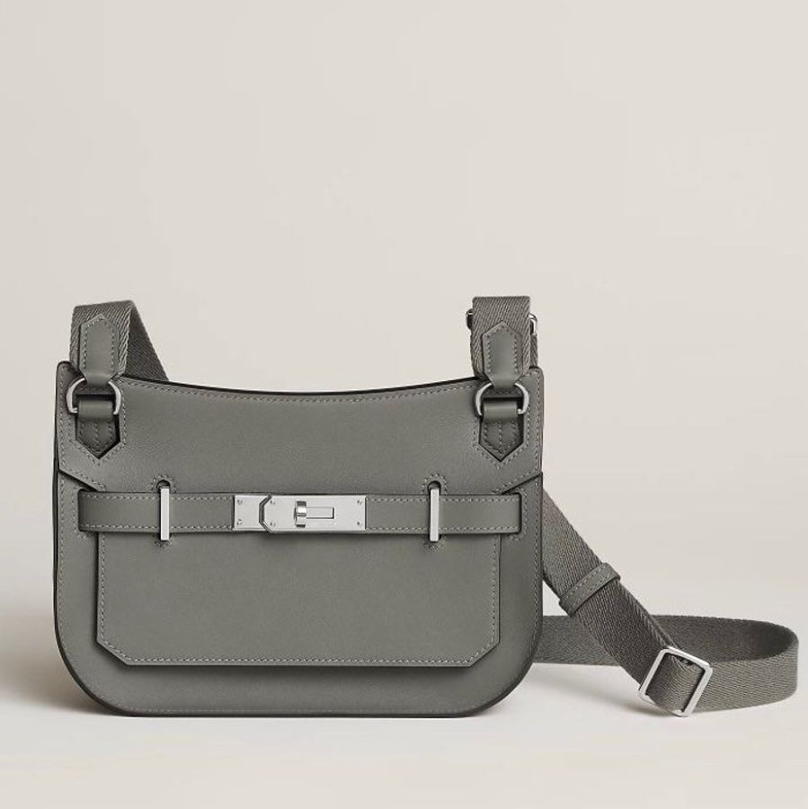 Hermes 愛馬仕 Jypsiere mini Swift牛皮斜背包(OL積雨雲U刻銀釦)-0
