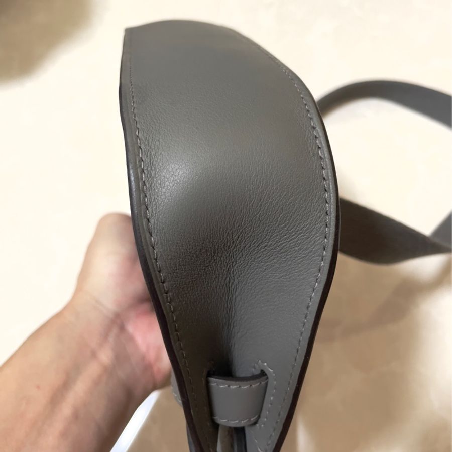 Hermes 愛馬仕 Jypsiere mini Swift牛皮斜背包(OL積雨雲U刻銀釦)-6