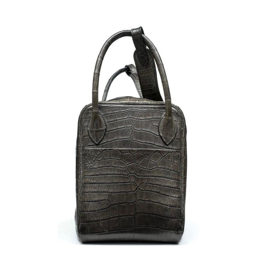 HERMES 深灰色鱷魚 Lindy 30cm-7