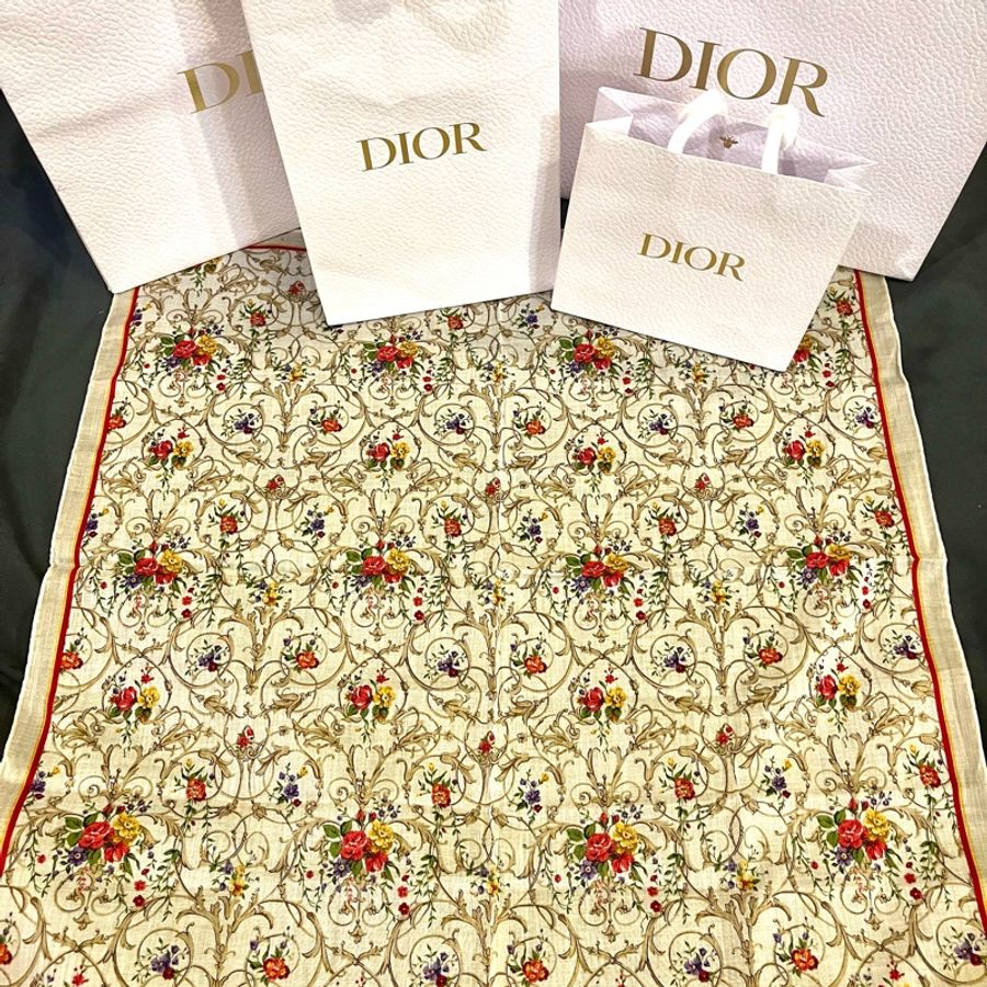 全新閒置Dior花園老件絲巾-0