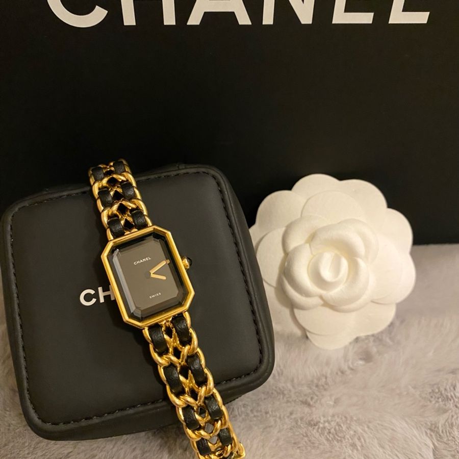 保證專櫃真品‼️S號尺寸 附保固‼️9成新 Chanel Premiere 香奈兒 首映錶 銀鏈 黑銀 黑金-1