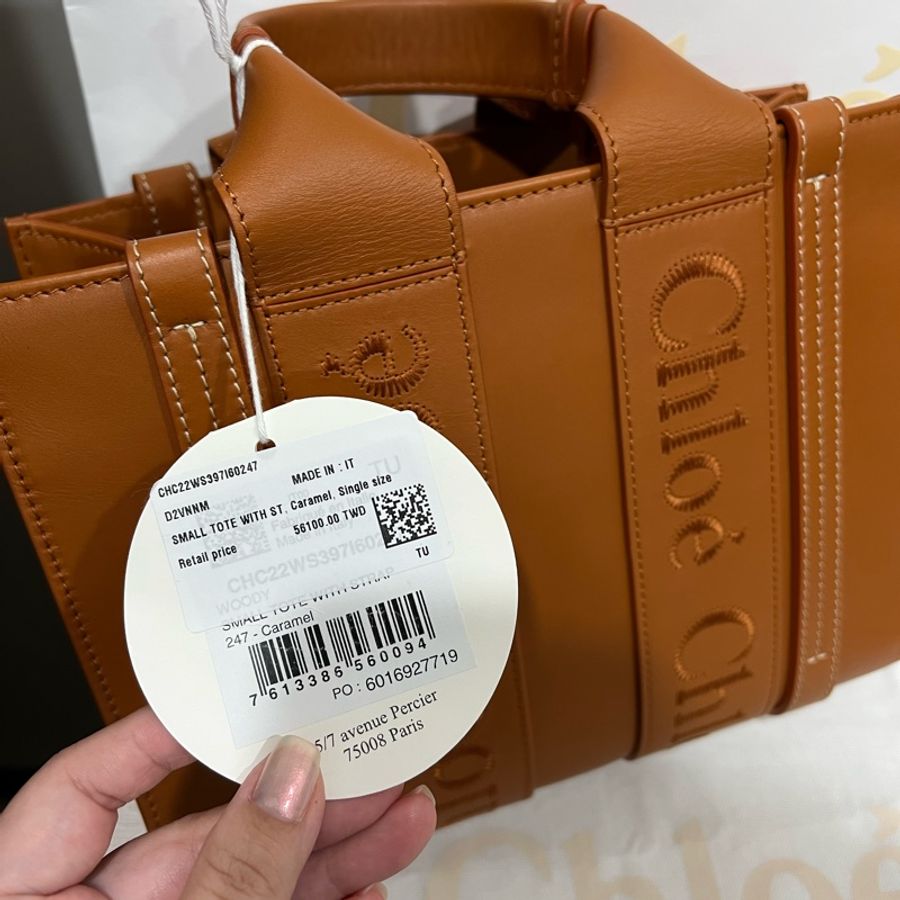 Chloe woody 焦糖色全皮革小號最新款-14
