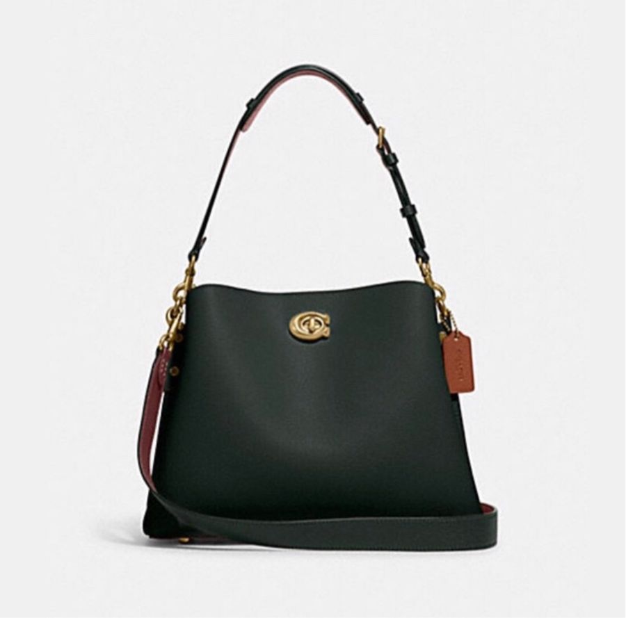 Coach WILLOW 撞色單肩手袋-B4/Amazon Green Multi-0