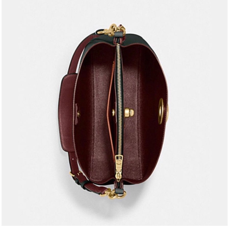 Coach WILLOW 撞色單肩手袋-B4/Amazon Green Multi-2