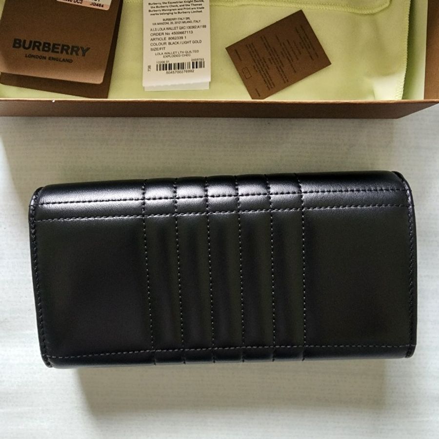 burberry lola TB金屬標誌Lola 衍縫羔羊皮羊皮 長夾-2