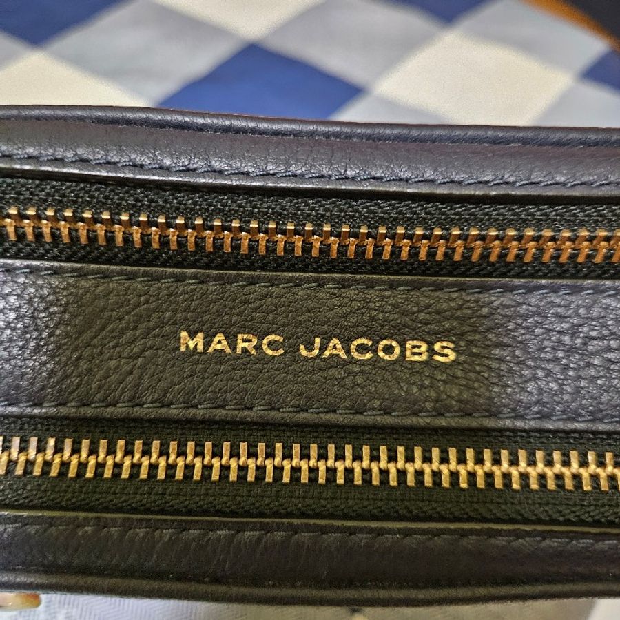 Marc jacobs MJ Softshot 21 深藍 牛皮 斜背包 相機包📷 二手-5