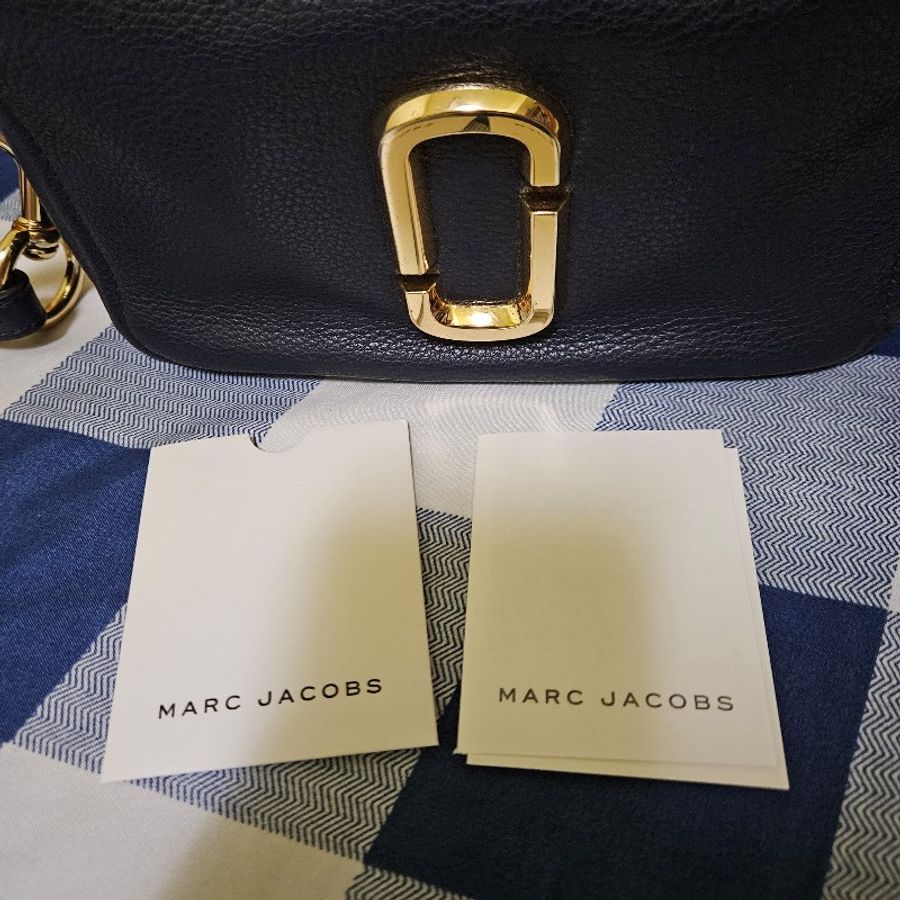 Marc jacobs MJ Softshot 21 深藍 牛皮 斜背包 相機包📷 二手-8