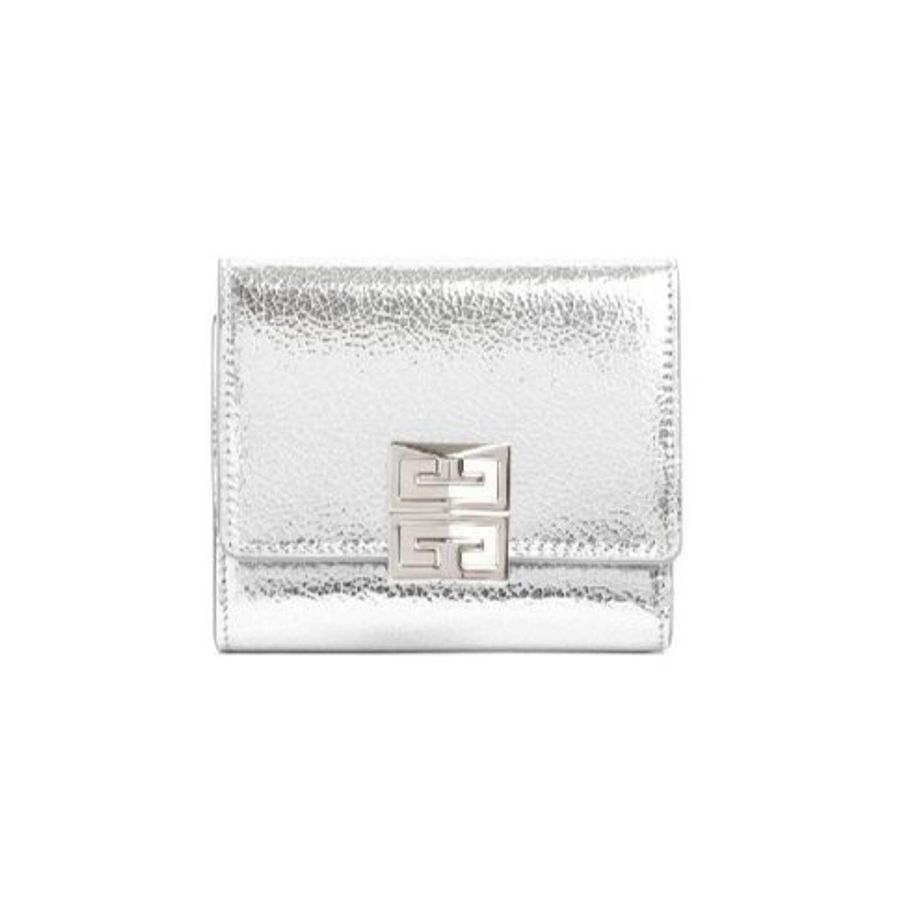 🎁母親節特價🎁Givenchy 4G 層壓皮革三折錢包 銀色【促銷品】-12