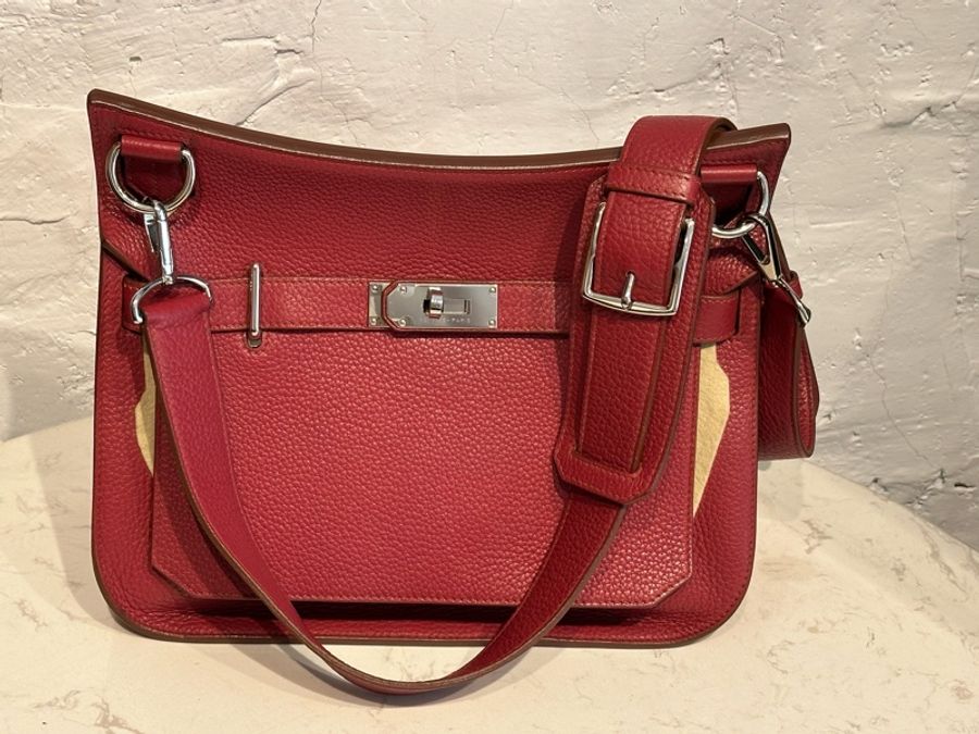 Hermes Jypsiere 31 Togo 銀釦K1 石榴紅-10