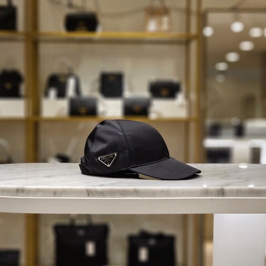 🌸2025春夏新品🌸Prada 1HC274 男女同款 Re-Nylon 經典三角標誌棒球帽 黑色 S/M/L(購買請訊息告知需要尺寸)-2