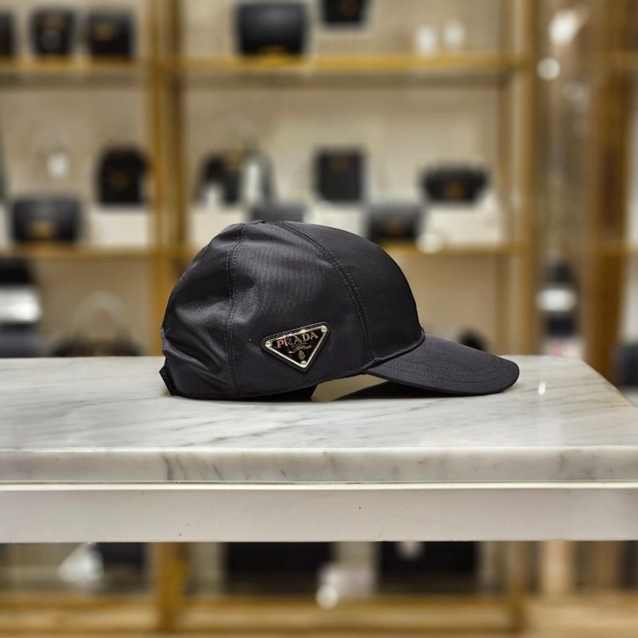 🌸2025春夏新品🌸Prada 1HC274 男女同款 Re-Nylon 經典三角標誌棒球帽 黑色 S/M/L(購買請訊息告知需要尺寸)-5