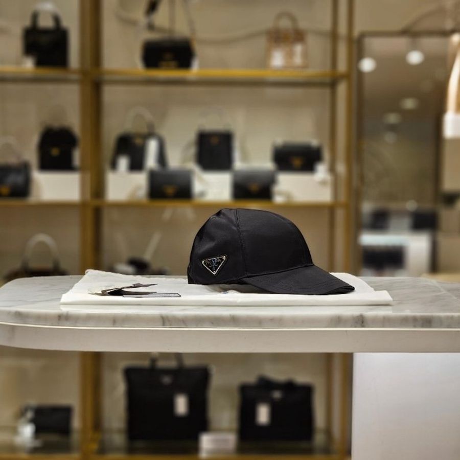 🌸2025春夏新品🌸Prada 1HC274 男女同款 Re-Nylon 經典三角標誌棒球帽 黑色 S/M/L(購買請訊息告知需要尺寸)-6