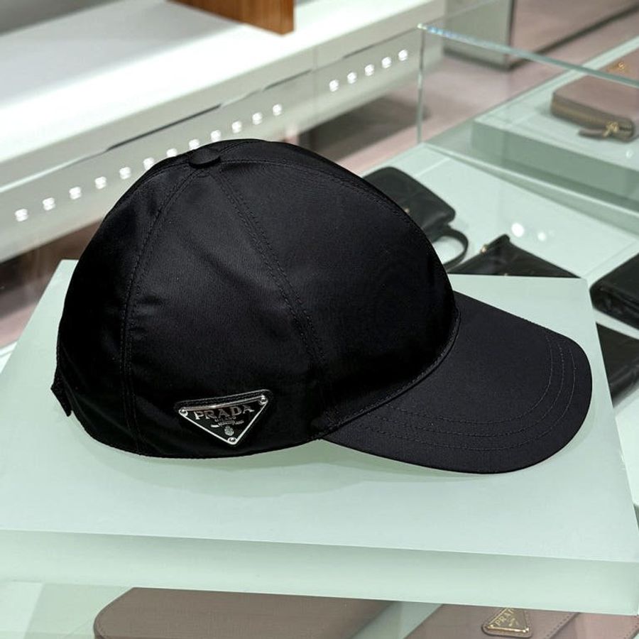 🌸2025春夏新品🌸Prada 1HC274 男女同款 Re-Nylon 經典三角標誌棒球帽 黑色 S/M/L(購買請訊息告知需要尺寸)-9