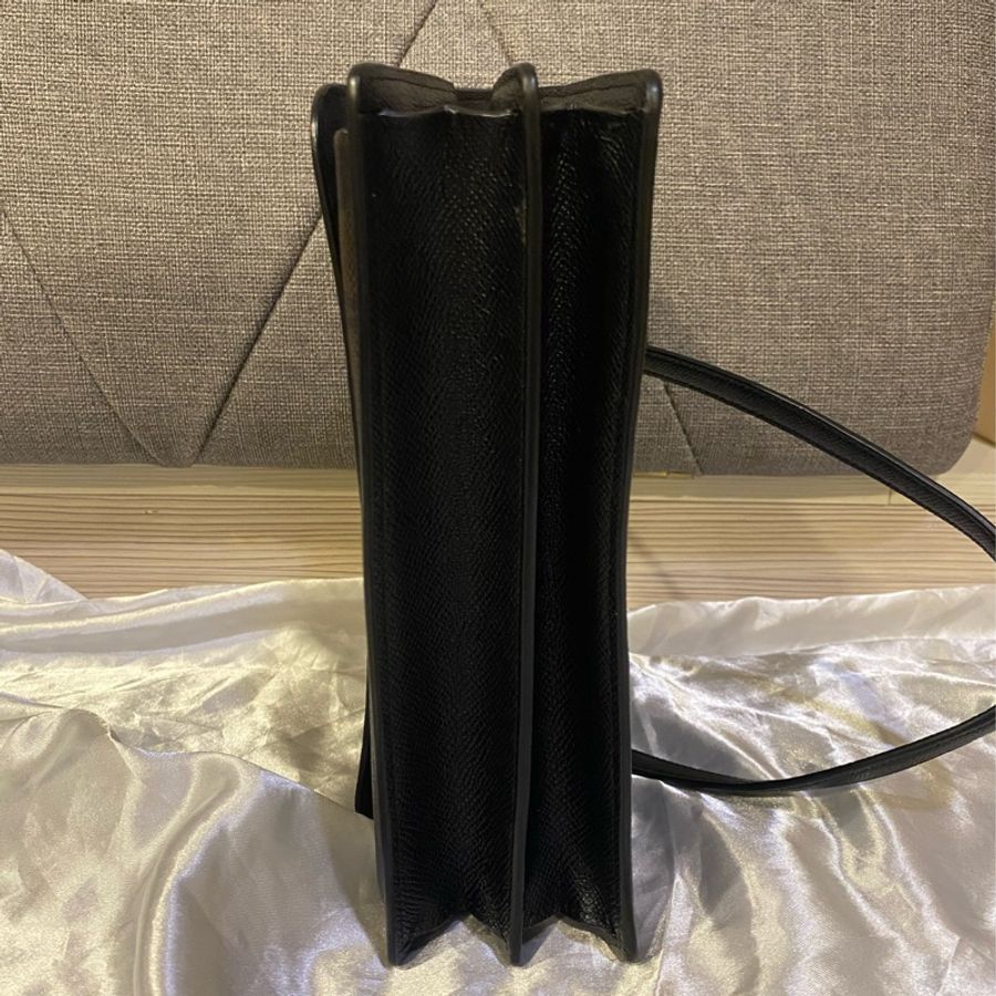 Coach 老花拼接黑色防刮皮金鍊包-12
