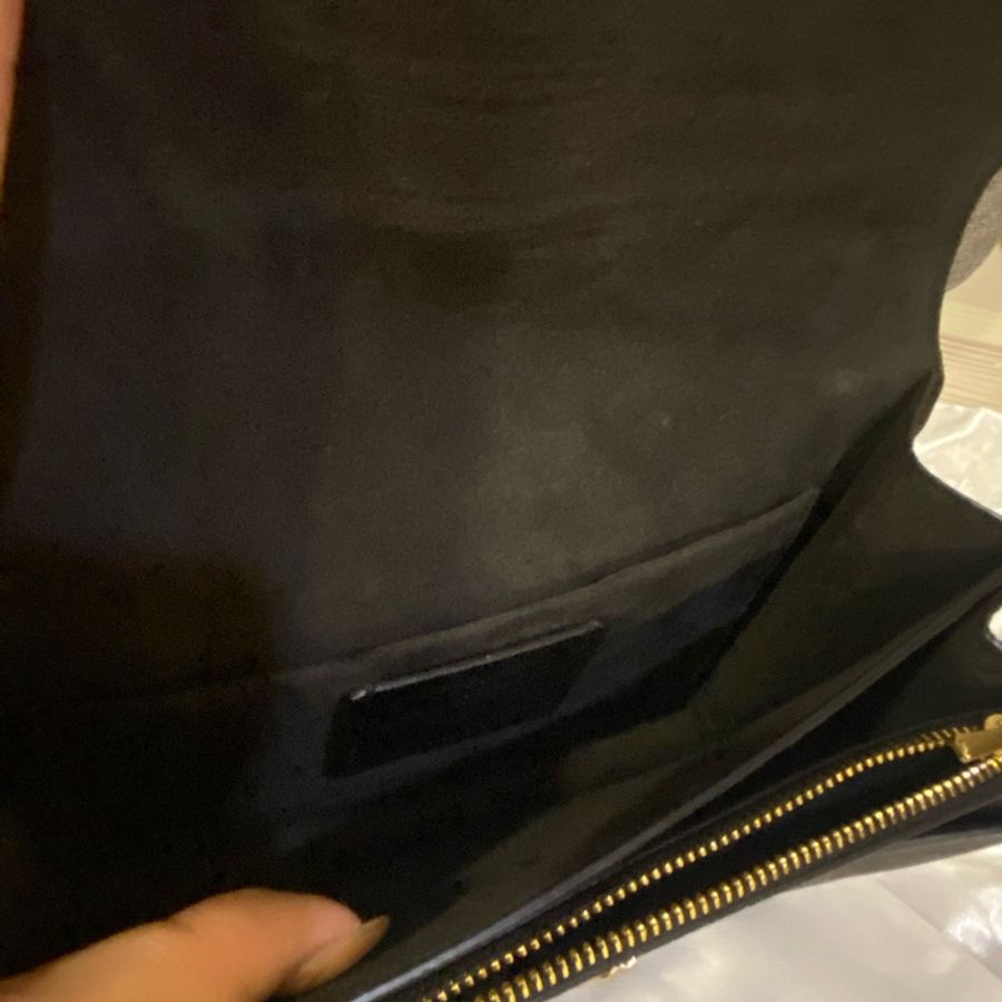 Coach 老花拼接黑色防刮皮金鍊包-17