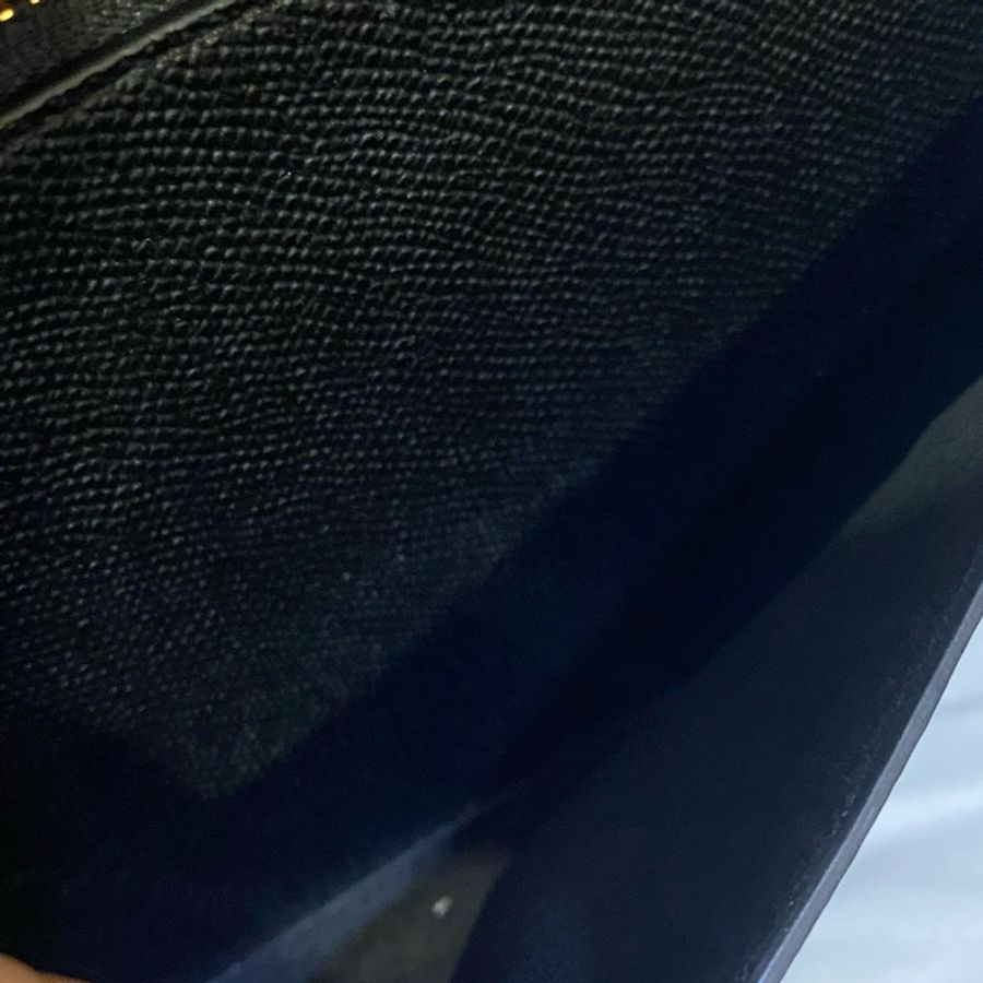 Coach 老花拼接黑色防刮皮金鍊包-21