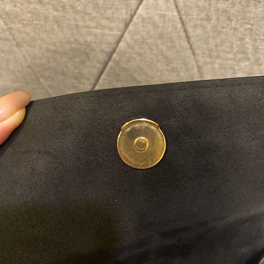 Coach 老花拼接黑色防刮皮金鍊包-31