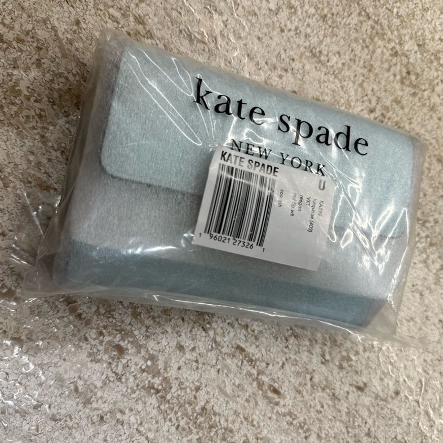 全新Kate Spade皮夾/短夾/Tiffany 藍/ 清新藍-3