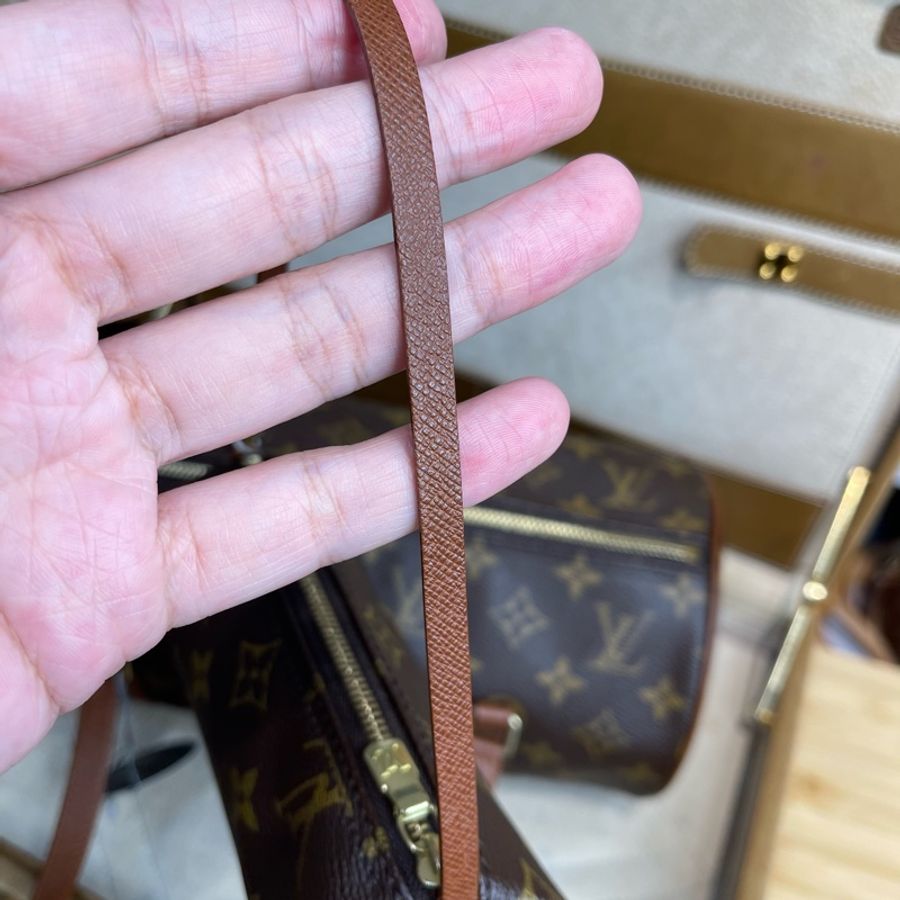 Louis Vuitton 老花皮紅papillon 30cm 圓筒子母包💖-25