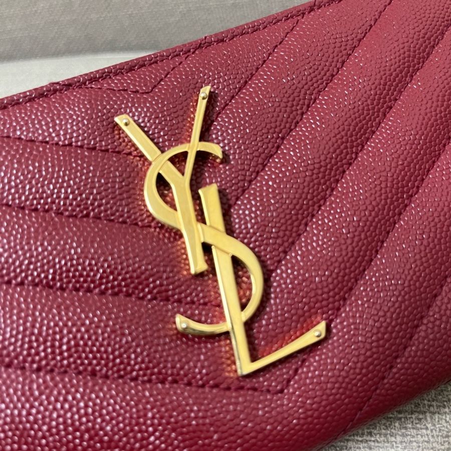 🔥 出清 YSL 紅金魚子醬拉鍊長夾 🔥-2