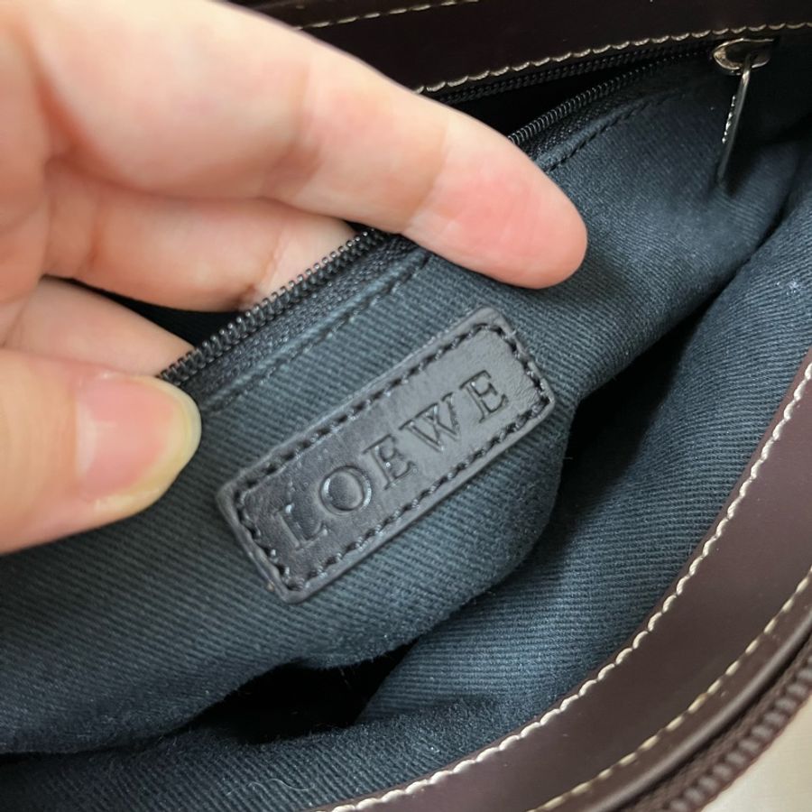 Loewe 單寧緹花斜背包-10