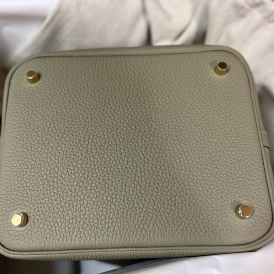 愛馬仕 Hermes Picotin 22 鼠尾草綠 金扣 可議價-8